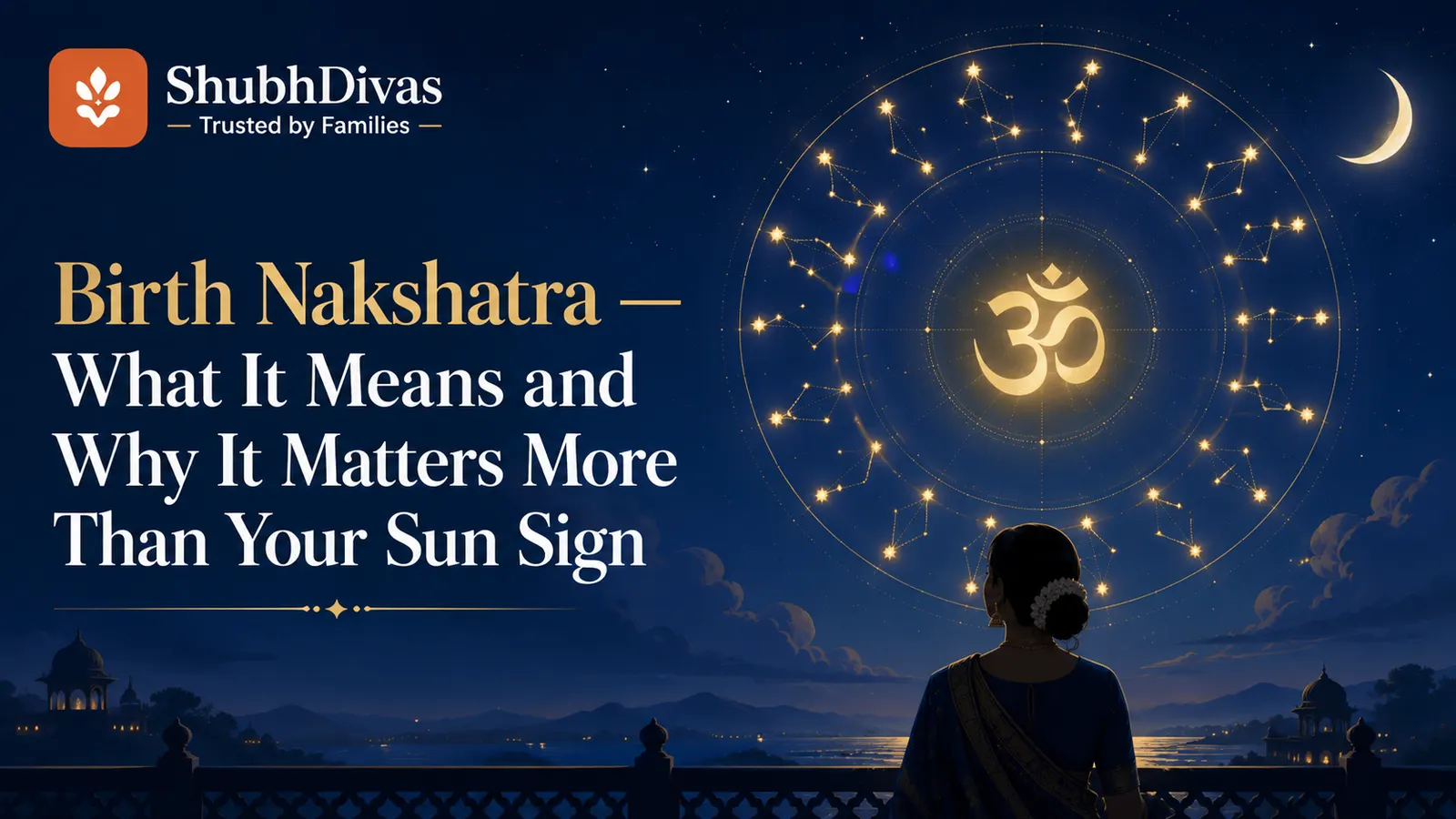 Vedic astrology chart showing the 27 nakshatras and their ruling planets for birth nakshatra calculation