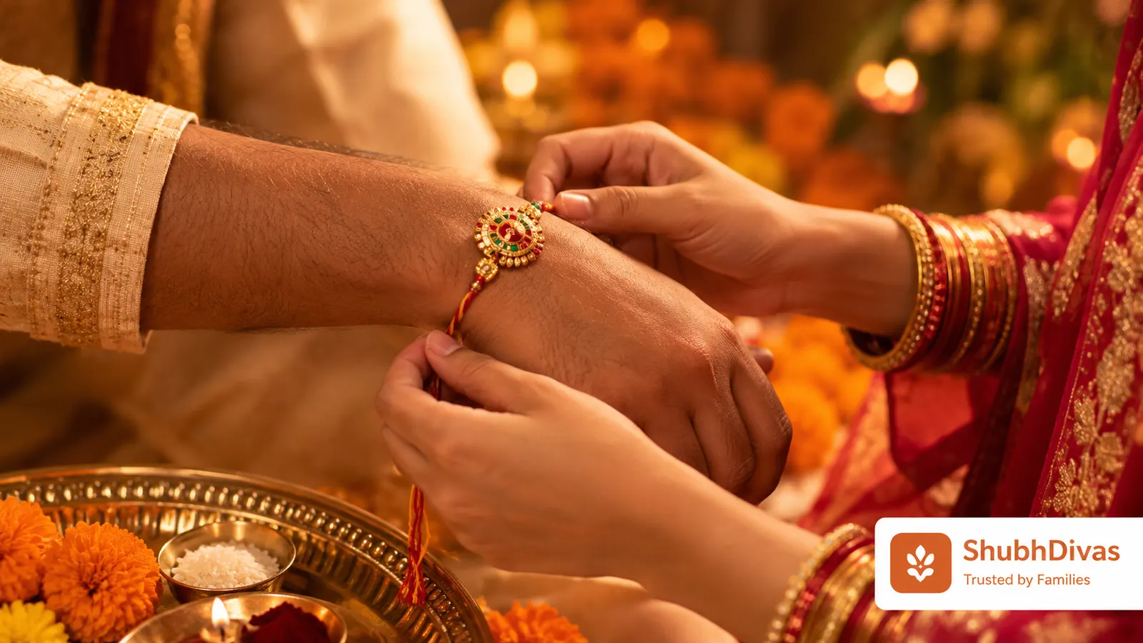 Raksha Bandhan 2026 — sister tying Rakhi on brother wrist on Friday August 28, Shravan Purnima