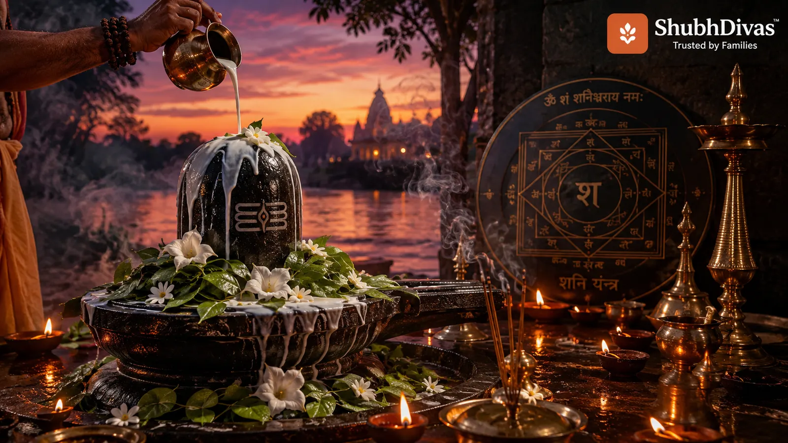 Shani Pradosh Vrat June 27 2026 — Shiva Abhishekam during Pradosh Kaal 6:54 PM to 9:04 PM on Saturday