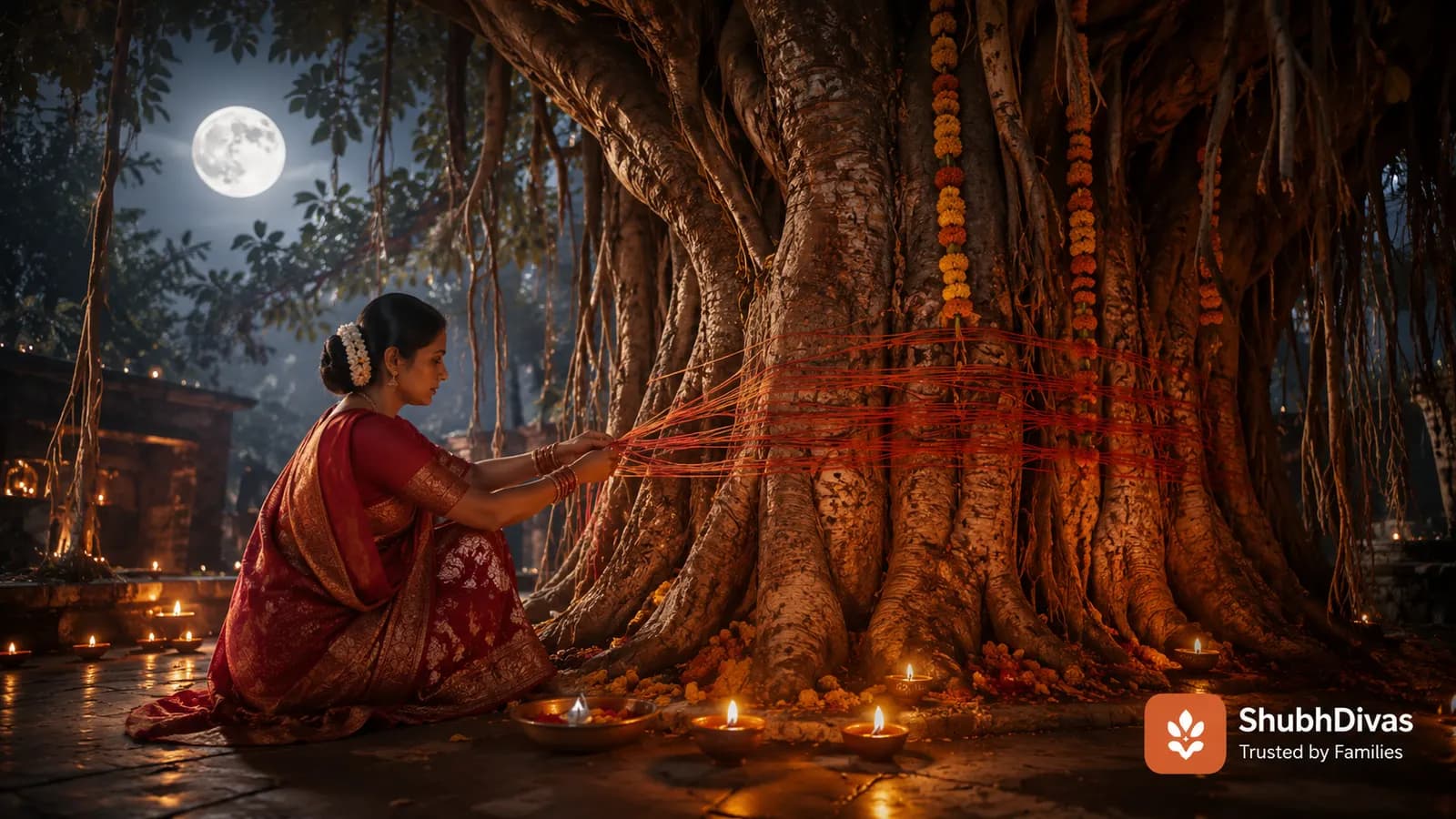 Vat Purnima 2026 — Monday June 29, Maharashtra and Gujarat Savitri Vrat, banyan tree worship on Jyeshtha Purnima